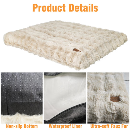 Ultra Plush Dog Bed Soft Pet Cushion with Washable Mat