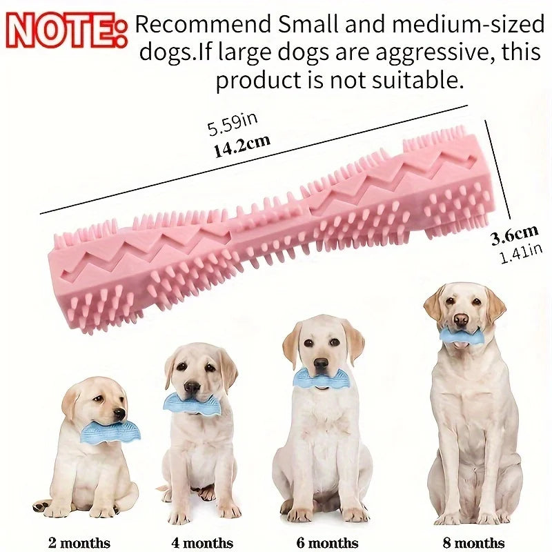 Durable Dog Chew Sticks Toothbrush Soft, Teeth Cleaning Massage Bite Resistant Non-Toxic