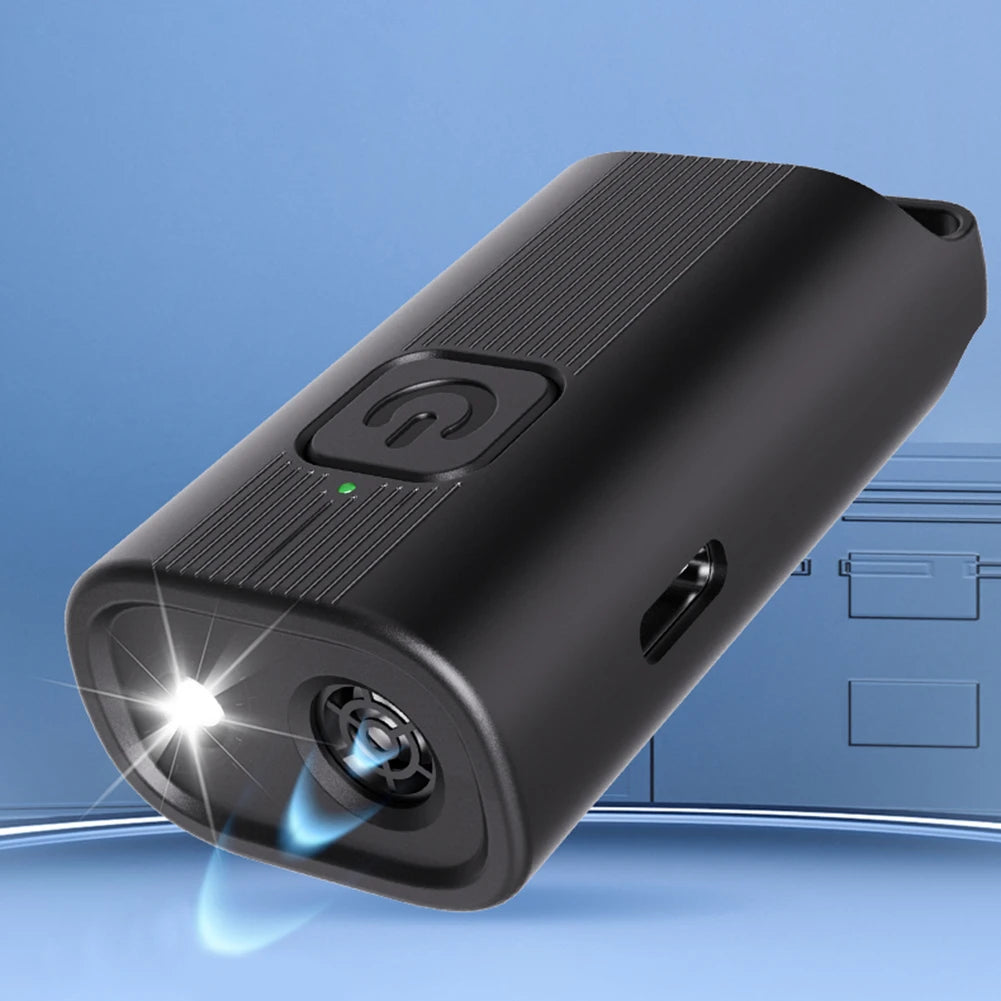Ultrasonic Dog Bark Deterrent Device Long Range Rechargeable with LED Flashlight