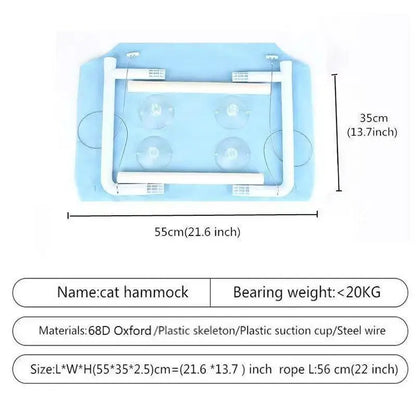 Cat Window Hammock, suction cups