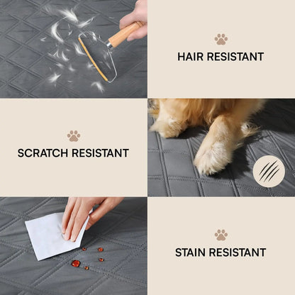 Waterproof Anti-Slip Dog Couch Cover Blanket with Non-Slip Bottom, Grey, 30x70 Inch