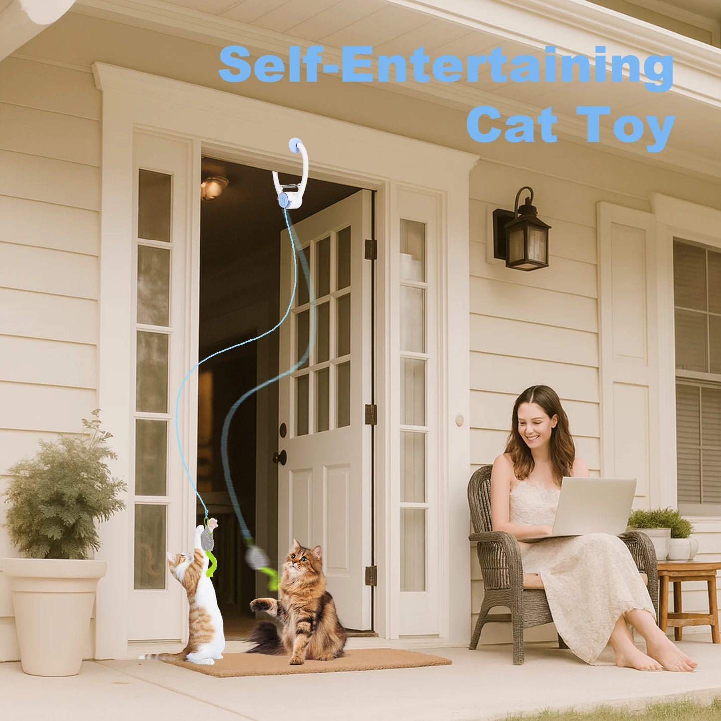 Door Hanging Interactive Cat Toy USB Rechargeable