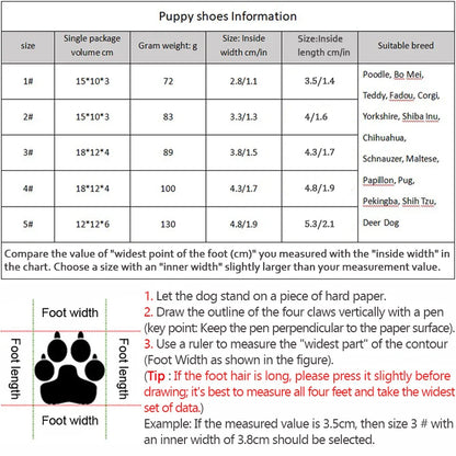 Dog Shoes Non-Slip Soles Thick Plush Protection Shoes Warm, Breathable Climbing Booties