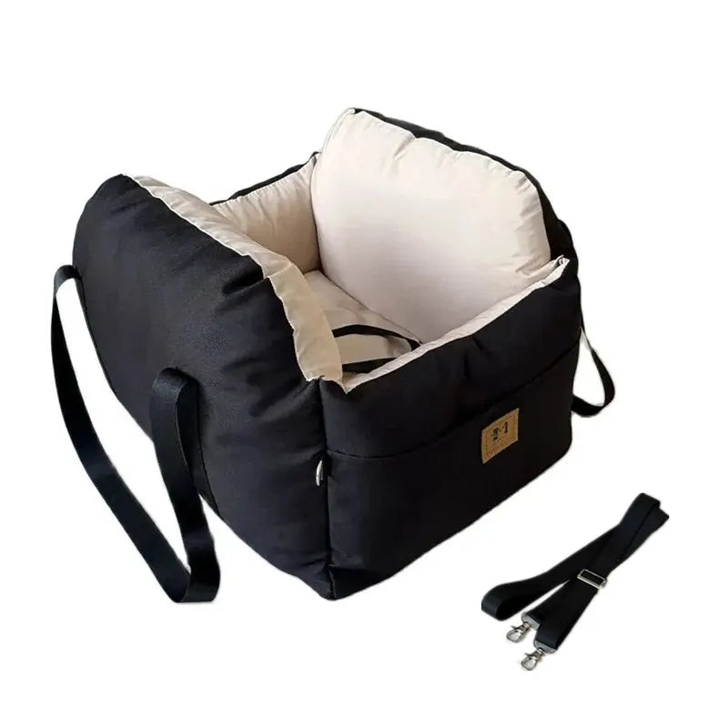 Dog Car Seat with Safety Belt, Booster Seat with Washable Cushion