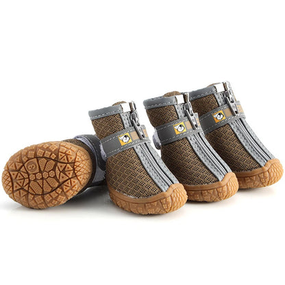 Dog Shoes Non-Slip Soles Thick Plush Protection Shoes Warm, Breathable Climbing Booties