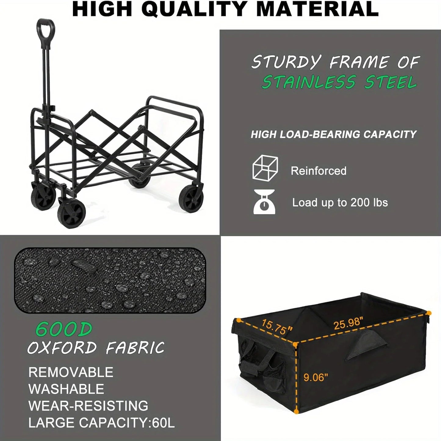Sturdy Collapsible Folding Cart