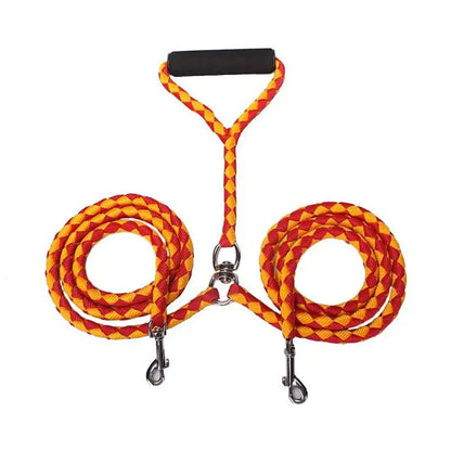 4.5' Pet Double Leash 2 Way Couplers Dog Leash Rope