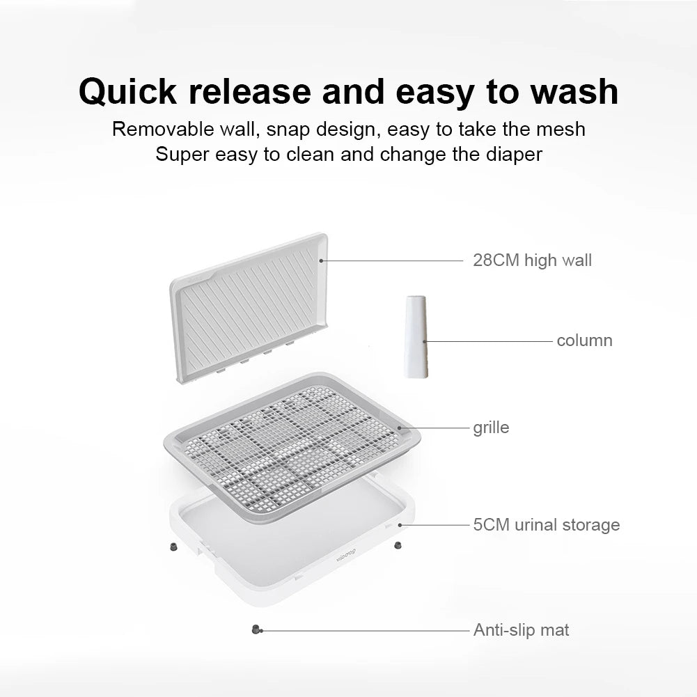 Dog Potty Training Tray with Pee Wall Pan