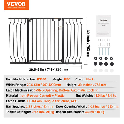 Baby Gate 28/30/36 Inches High Dog Gate