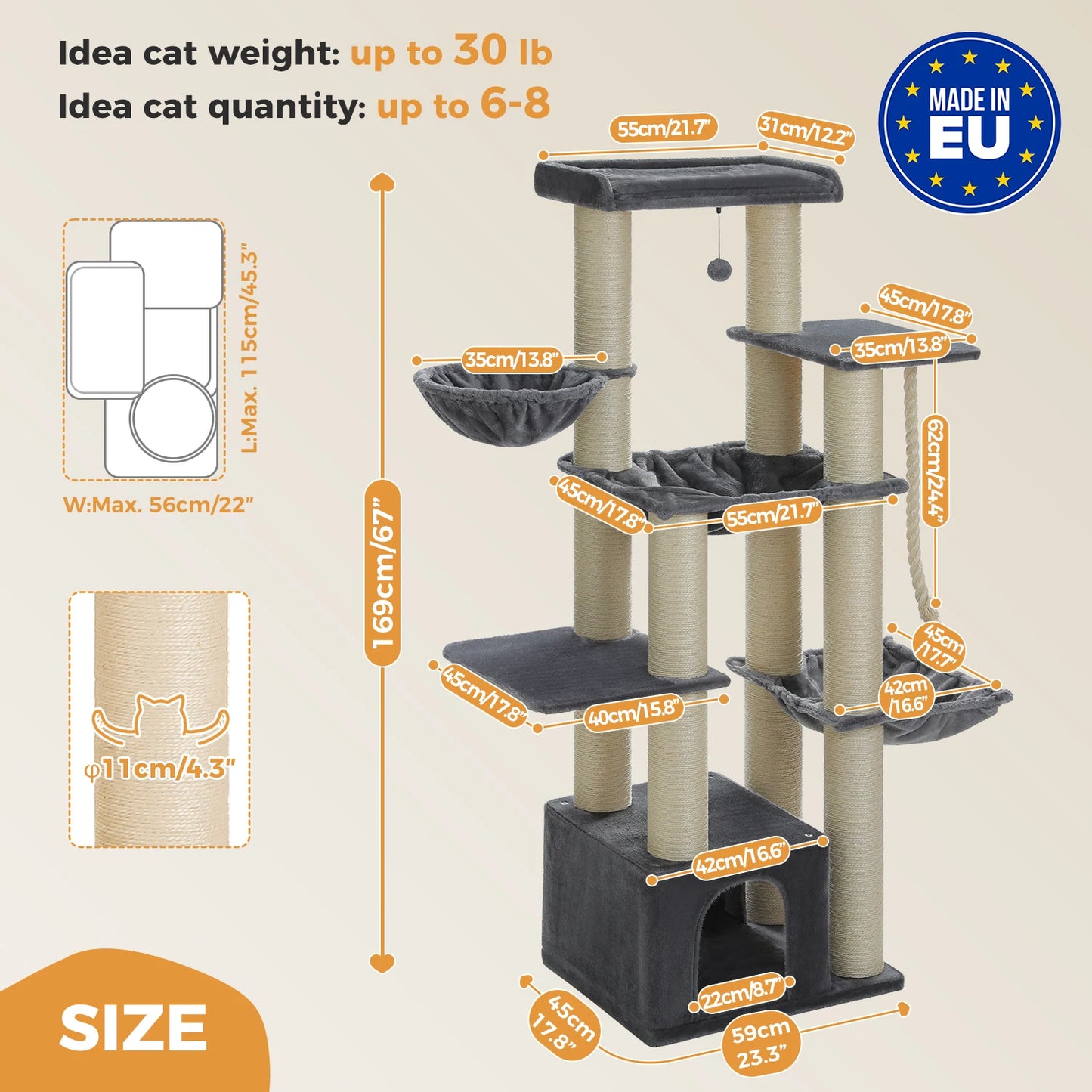 Large Cat Tree for Big Cats