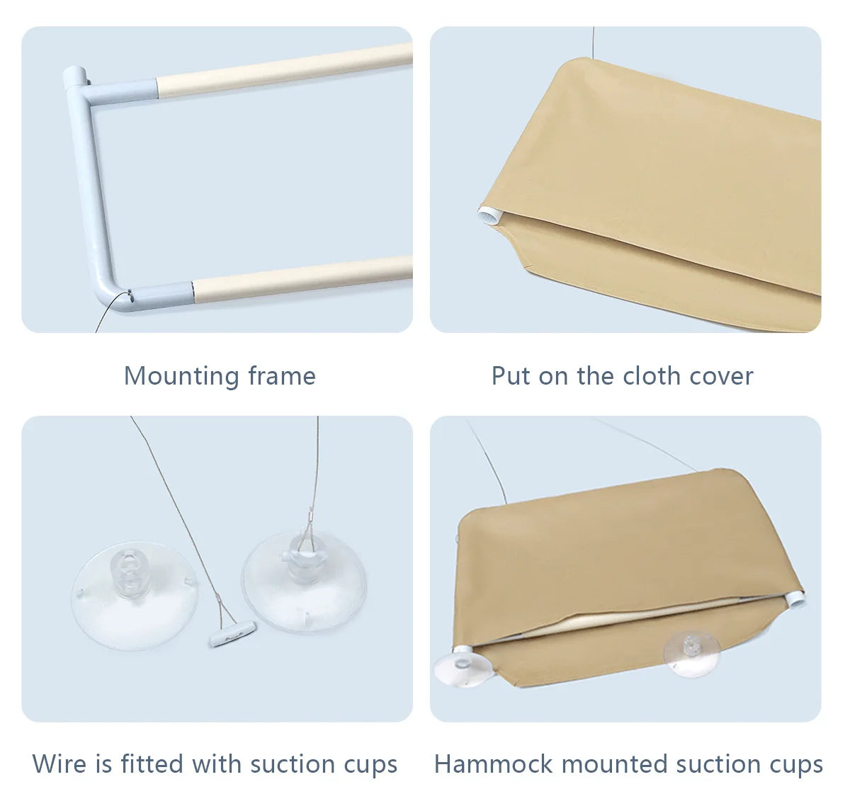 Cat Window Hammock, suction cups