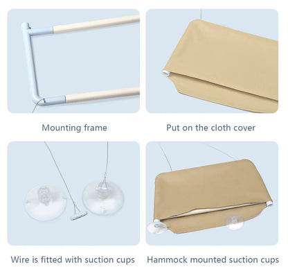 Cat Window Hammock, suction cups