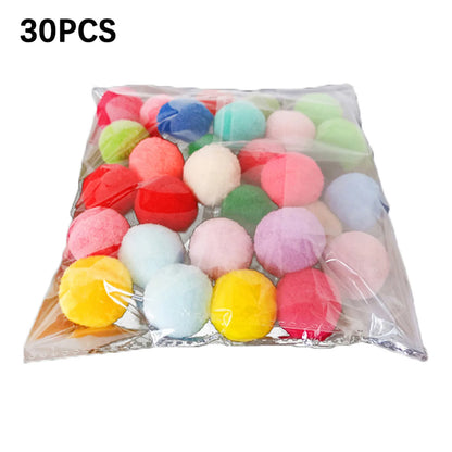 10/20/30pcs Pet Cat Plush Ball Toys