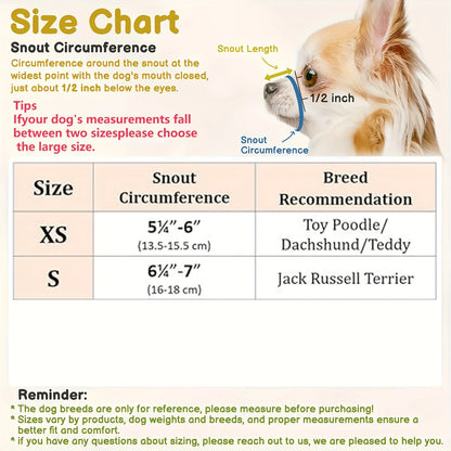 Mesh Muzzle For Short Snout And Small Medium Dogs