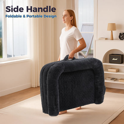 Foldable Dog Bed, Plush Pet Couch, Washable with Non-Slip Bottom