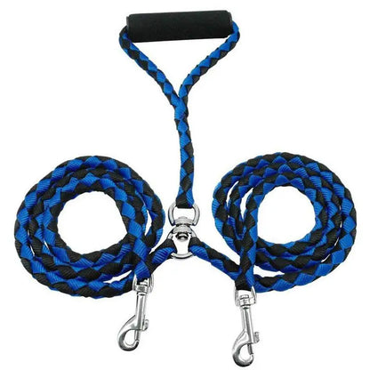 4.5' Pet Double Leash 2 Way Couplers Dog Leash Rope
