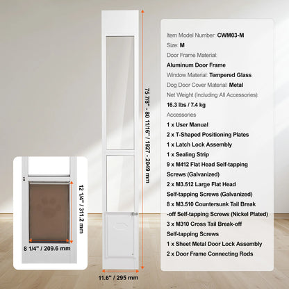 Pet Door Sliding Glass Door 3 Sizes