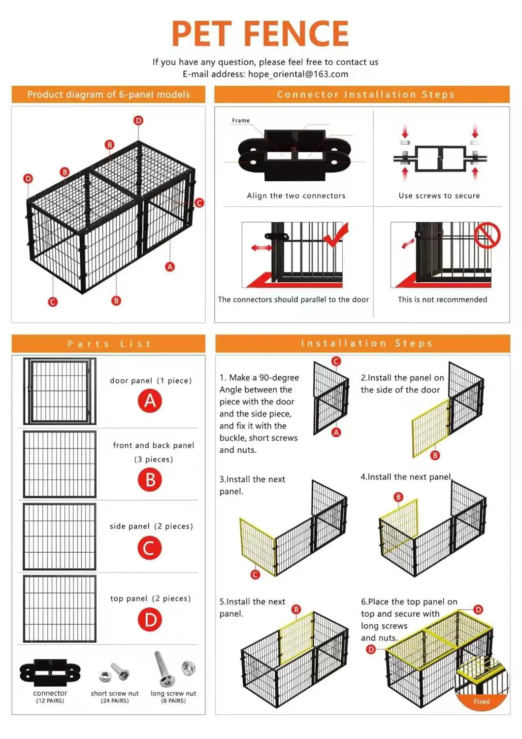 Large Dog Crate – 59 Inch Metal Kennel for Medium and Small Dogs, Safe Indoor & Outdoor
