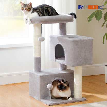 Large Cat Tree for Indoor Cats Multi-Level Cat Tower with Spacious Condos Sisal Scratching Pad