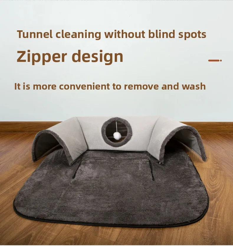 Hide Seek U-shaped Cat Tunnel