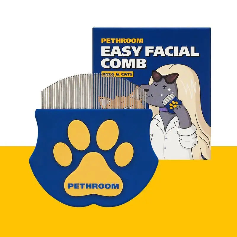 Cat and Dog Face Comb, Tear Stain, Black Chin, Gentle Grooming