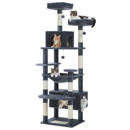 Large Cat Towers 3 Sizes for Indoor Cats With Sisal-Covered Scratching Posts Spacious Hammock, Padded Perches, and Condos