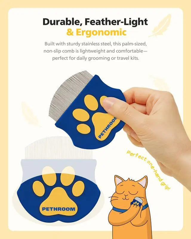 Cat and Dog Face Comb, Tear Stain, Black Chin, Gentle Grooming