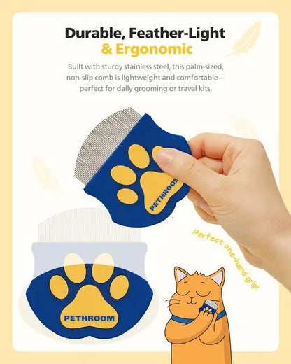 Cat and Dog Face Comb, Tear Stain, Black Chin, Gentle Grooming