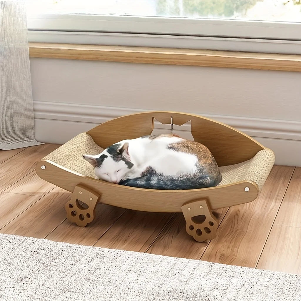 Cat upright recliner, scratch board, claw grinder | Thick, wear-resistant and non shedding