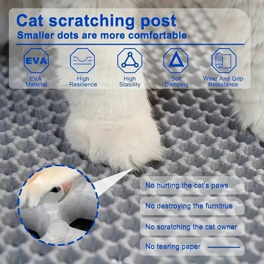 Extra-Large Double-Layer EVA Cat Litter Mat Non-Slip Washable Litter Trapping