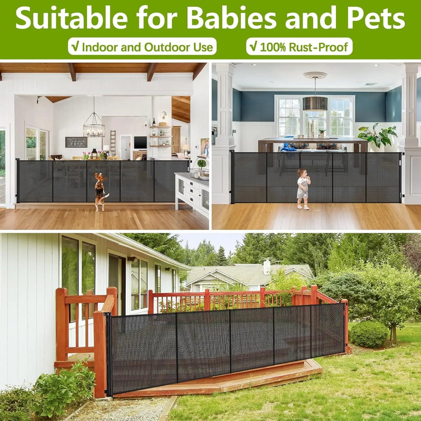 42" Tall Retractable Pet Gate