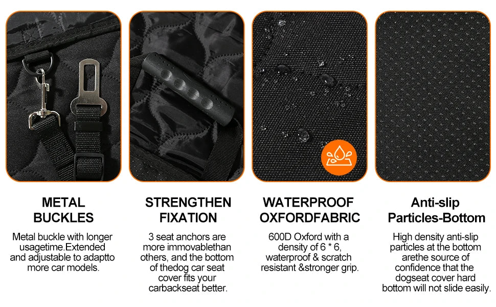 Waterproof Pet Travel, Foldable Rear Seat Protector