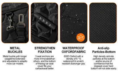 Waterproof Pet Travel, Foldable Rear Seat Protector
