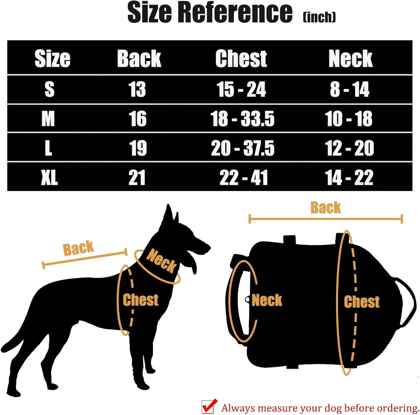 Adjustable Tactical Dog Harness with Pouches