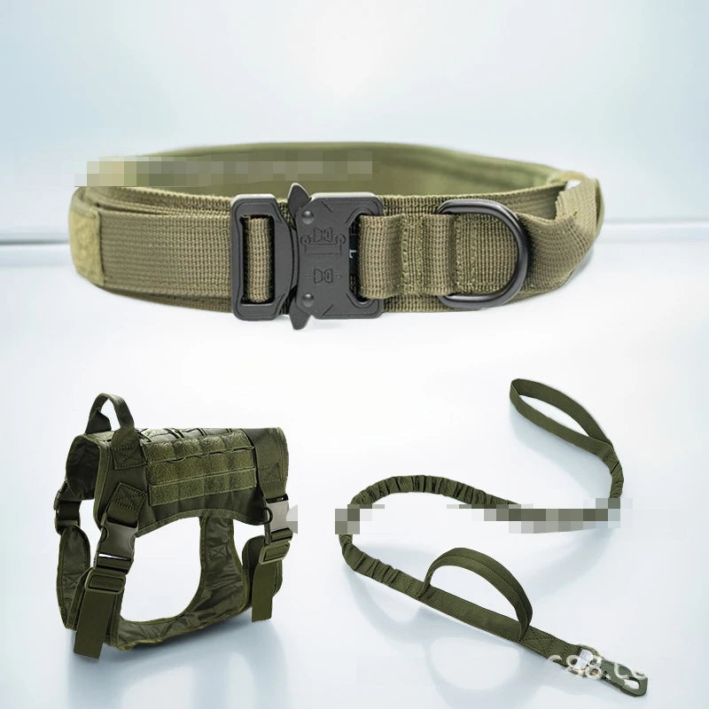 Tactical Dog Collar & Harness & Leash