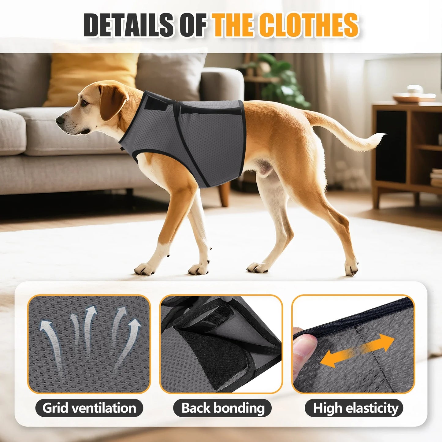 Dog Anxiety Jacket, for Thunder, Skin-Friendly - Keep Pet Calm, Anti Anxiety Vest