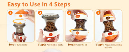 Interactive dog toys for small dogs - Adjustable Treat Dispensing Ball