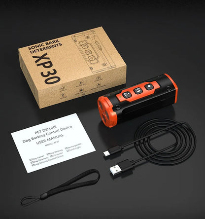 2026 Release Pet Dog Repeller Ultrasonic Dog Training Rechargeable Anti Dog Bark Deterrent Device With LED Flashlight