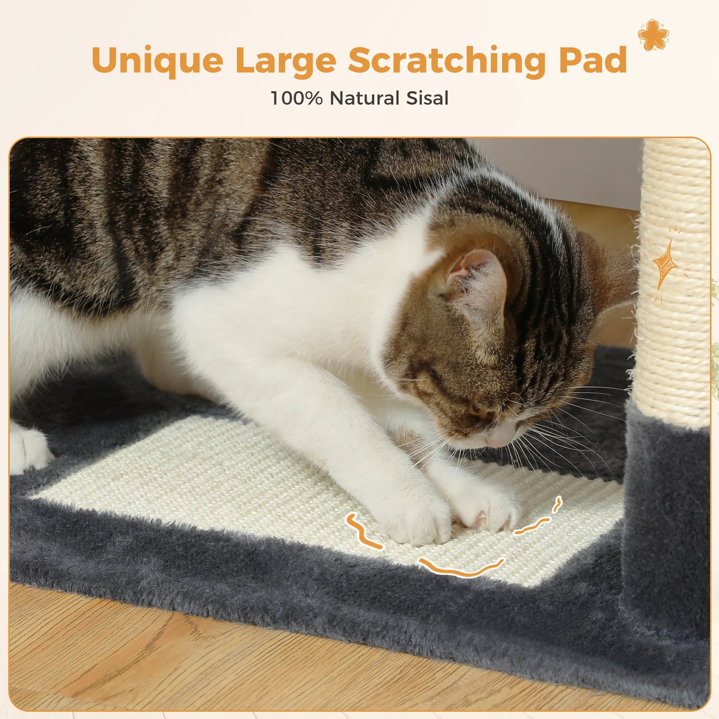 Large Cat Towers 3 Sizes for Indoor Cats With Sisal-Covered Scratching Posts Spacious Hammock, Padded Perches, and Condos