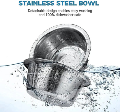 Adjustable Height Elevated Pet Bowls Stainless Steel Mess Proof for Cats and Smaller Dogs