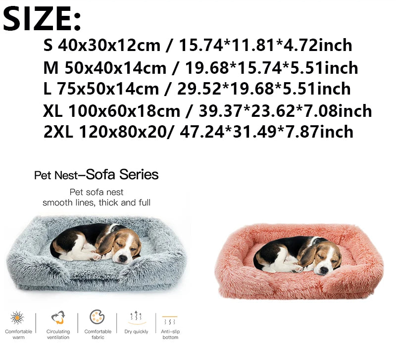 Thick Orthopedic Dog bed for large dogs, easy to remove and wash plush cover