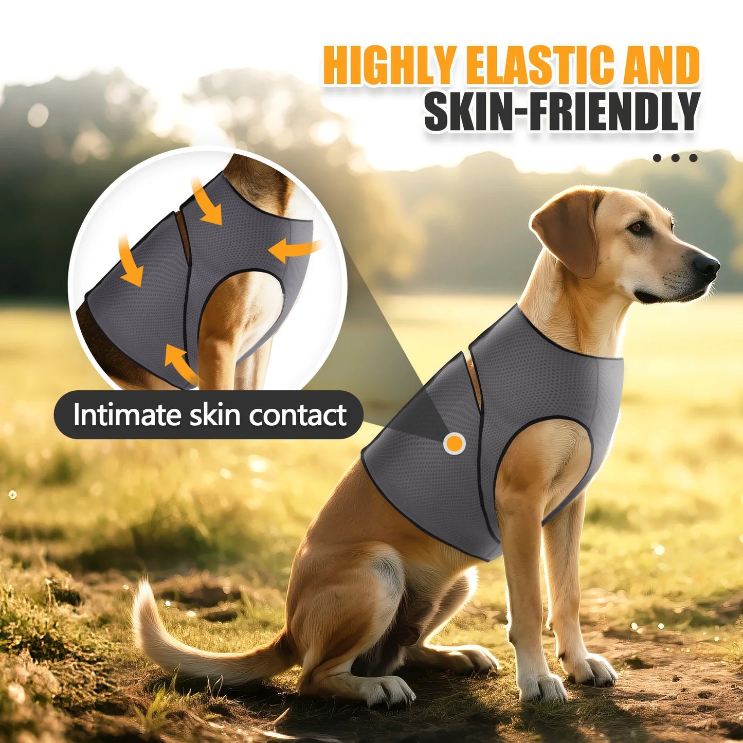 Dog Anxiety Jacket, for Thunder, Skin-Friendly - Keep Pet Calm, Anti Anxiety Vest