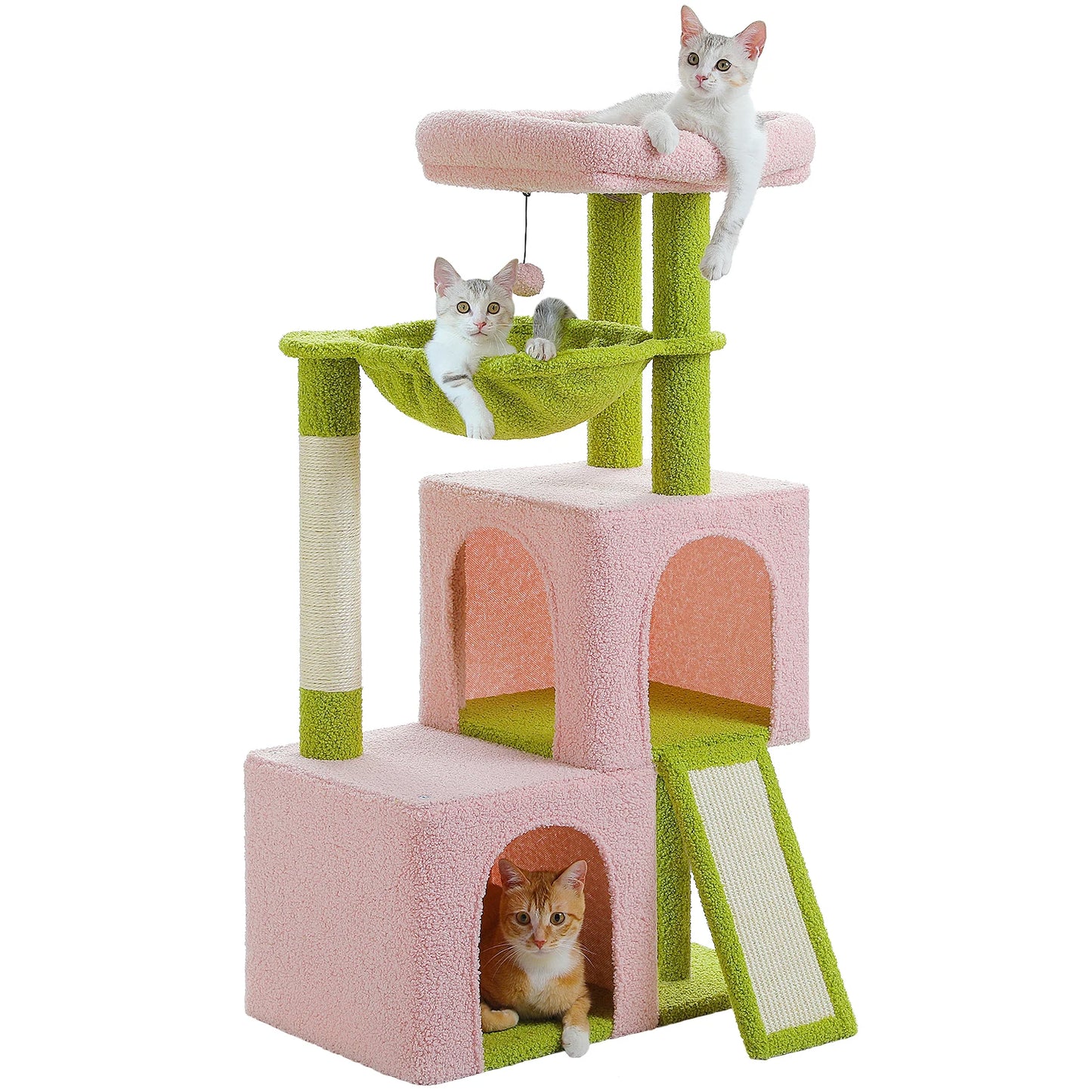 Large Cat Tree for Indoor Cats Multi-Level Cat Tower with Spacious Condos Sisal Scratching Pad