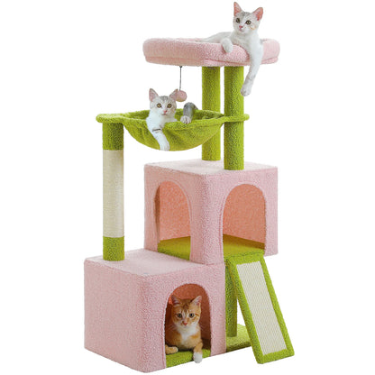 Large Cat Tree for Indoor Cats Multi-Level Cat Tower with Spacious Condos Sisal Scratching Pad