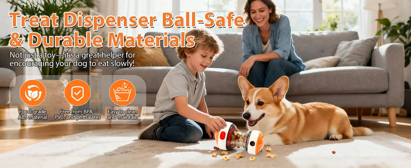 Interactive dog toys for small dogs - Adjustable Treat Dispensing Ball