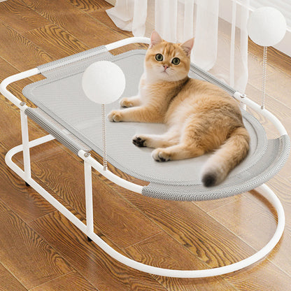 Cat Bed Hammock Free-Standing Elevated for Indoors and Outdoors Easy Assembly with Removable Washable Mesh