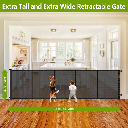 42" Tall Retractable Pet Gate