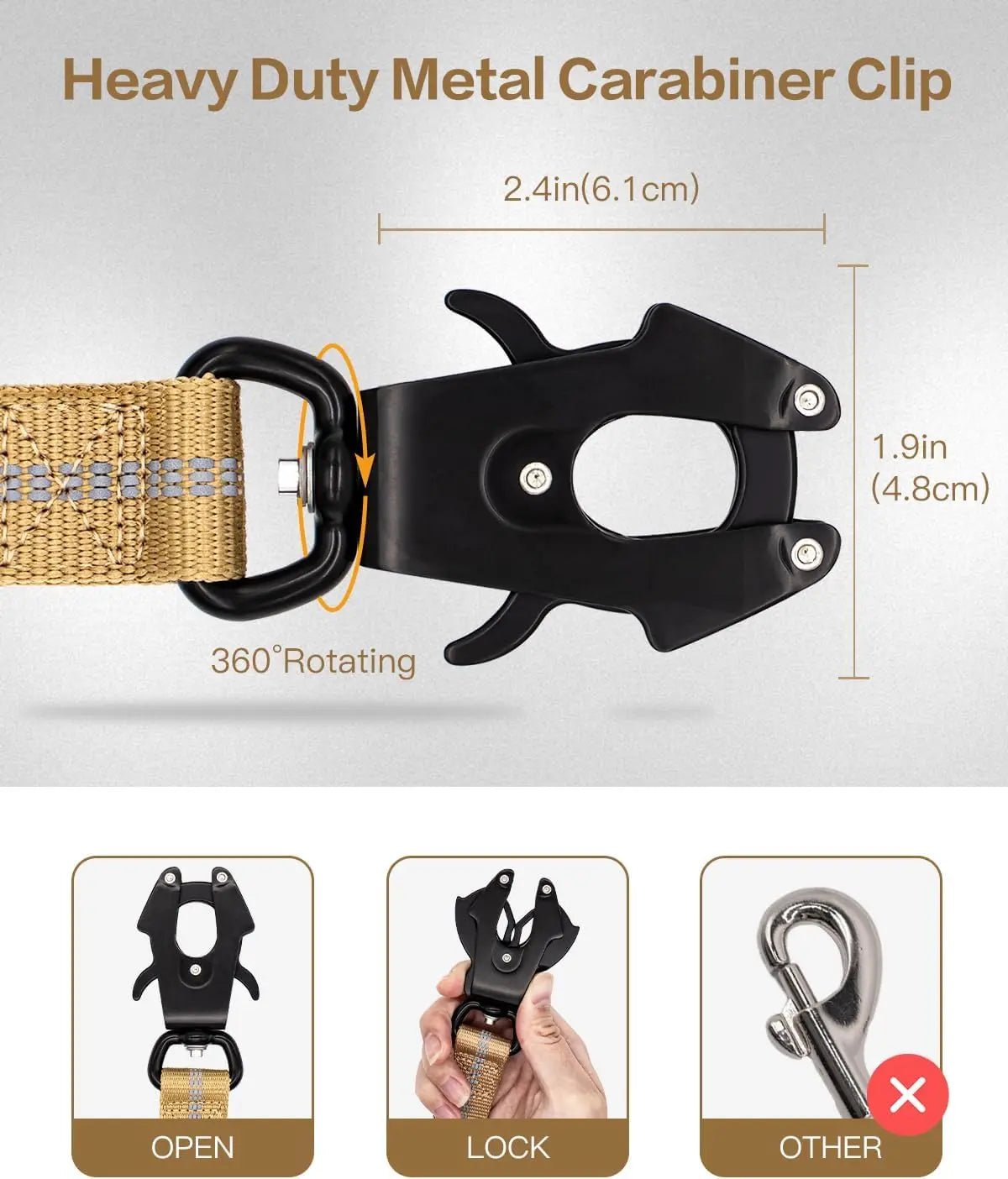 Reflective Shock Absorbing Pet Leash with Car Seatbelt