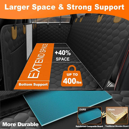 Waterproof Pet Travel, Foldable Rear Seat Protector