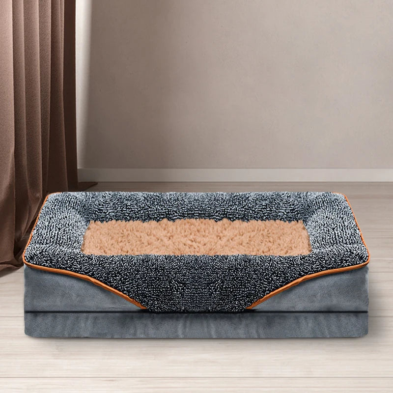 Oversized Dog Bed, Removable & Washable, Comfortable and Soft with Raised Edges,